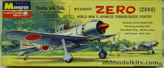 Monogram 1/48 Mitsubishi Zero Zeke A6M5 - Four Star Issue, PA73-98 plastic model kit